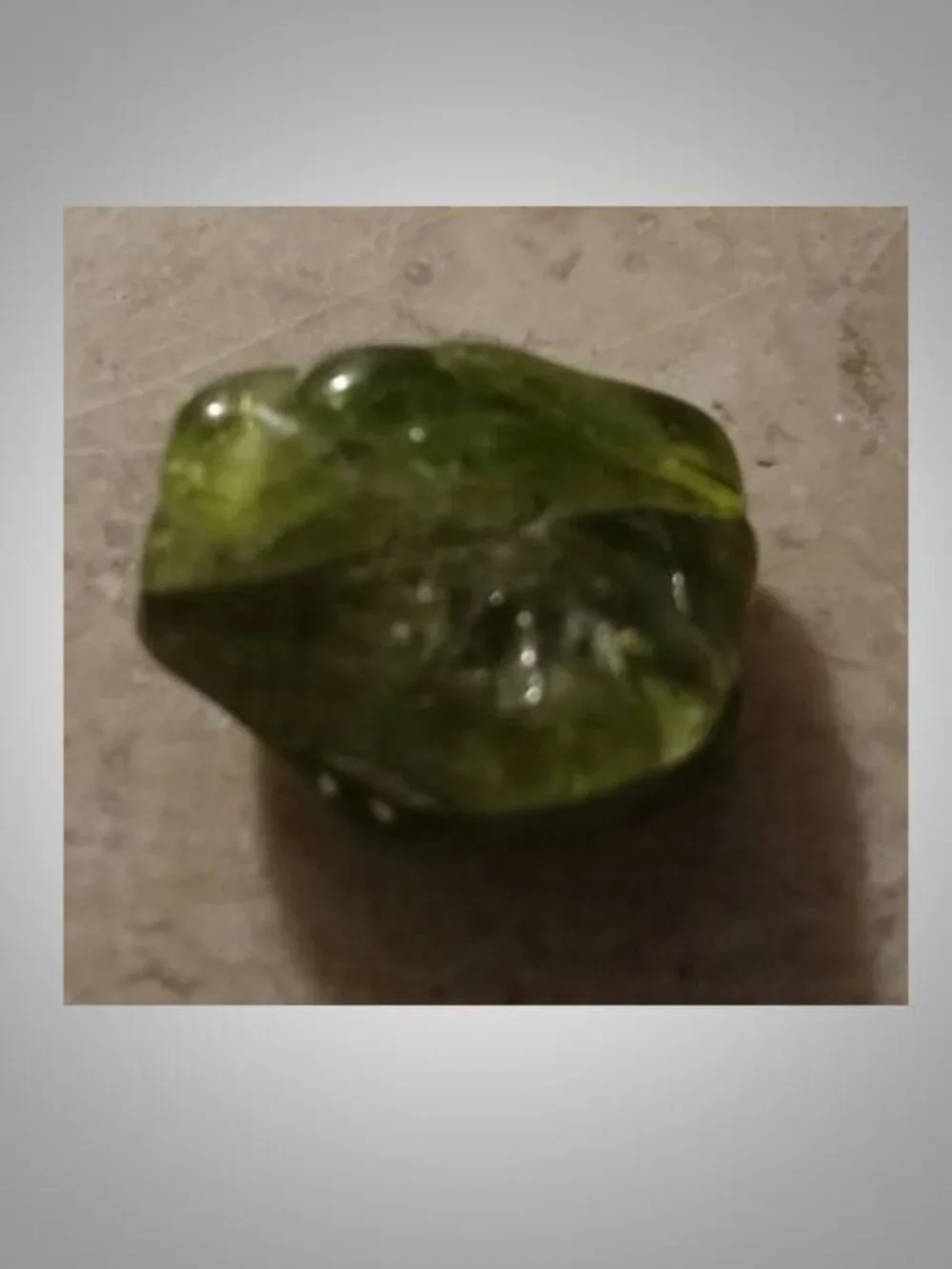 #5 Peridot crystal rock stone mini tumbled August Birthstone Relaxation